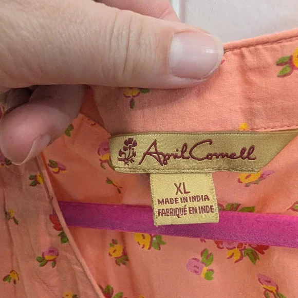 April Cornell Button Down Floral Prairie Dress - Picture 2 of 4